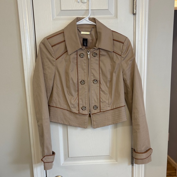 White House Black Market Jackets & Blazers - White House Black Market Light Cropped Military Jacket